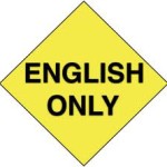 english only sign